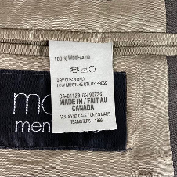 CALVIN KLEIN Gray Wool Suit Blazer Jacket Top One Piece Size 42R - Picture 7 of 8